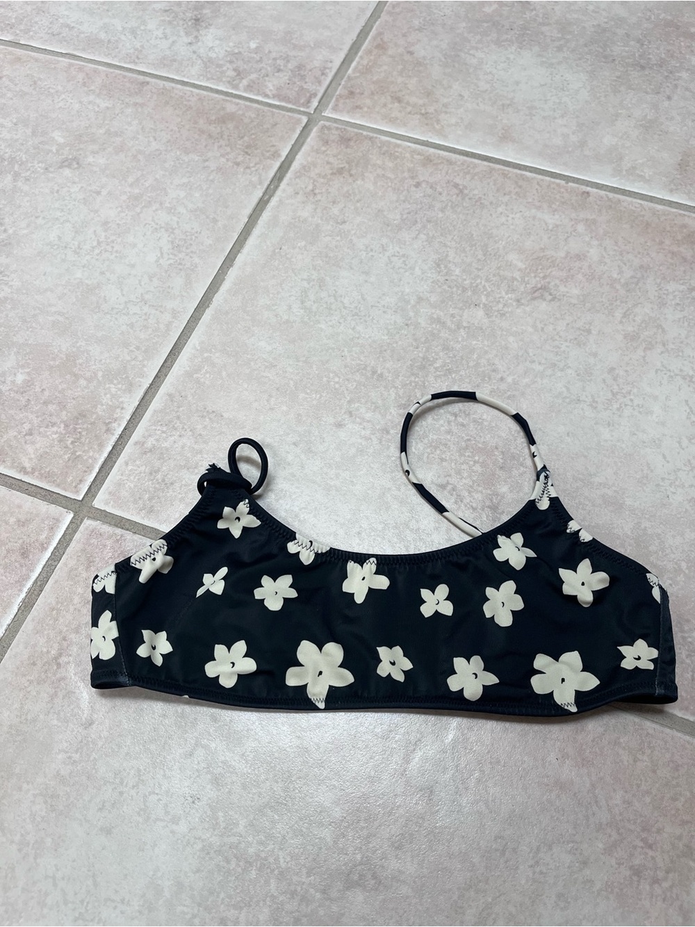 PacSun Black Floral Bikini Top